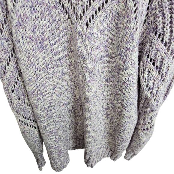 Torrid Sweater Knit Sweater Women 2X Purple Pointelle Sweater Turtleneck Sweater - Picture 3 of 9